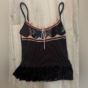Vintage Nordstrom Y2K Spaghetti Strap Chocolate Brown top